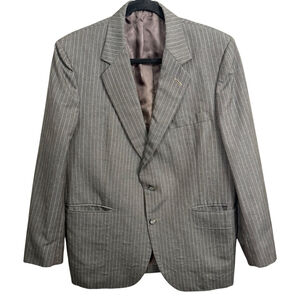 Vintage Jeremy Cobb Blazer Jacket Gray Pinstripe Estimated Size: Men’s 38R–40R M